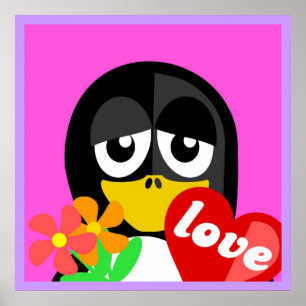 AFFICHE LOVE PENGUIN