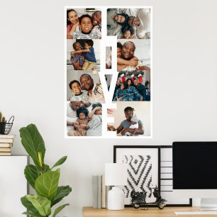 Affiche LOVE Personnalisé 8 photo collage