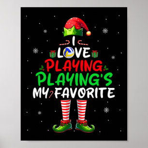 Affiche Love Playing's My Favorite Xmas Volleyball