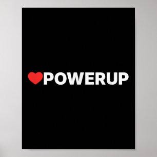 Affiche Love Powerup - Coeur