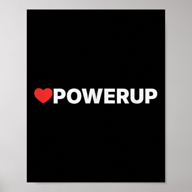 Affiche Love Powerup - Coeur (Devant)