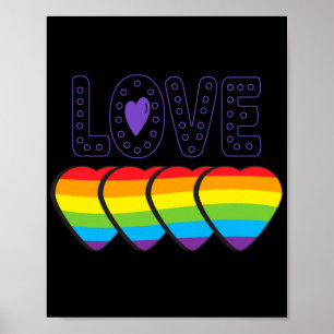 Affiche Love Pride. LGBT+Pride. Pride love