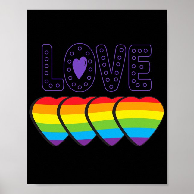 Affiche Love Pride. LGBT+Pride. Pride love (Devant)