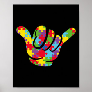 Affiche Love Puzzle Main Sign Language Sensibilisation sur