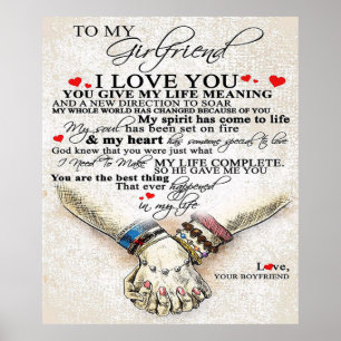 Affiche Love Quote For Girlfriend   Best Gift For Wife