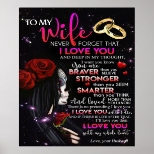 Affiche Love Quote For Wife   Best and Perfect Gift