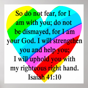 AFFICHE LOVE REMPLIE ISAIAH 41:10 CONCEPTION