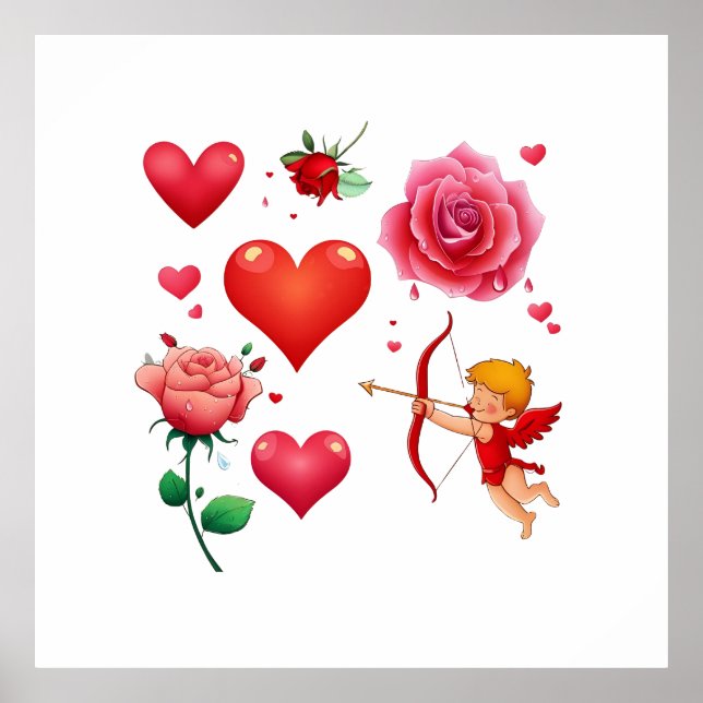 Affiche Love & Romance - Saint Valentin (Devant)
