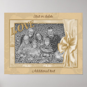 Affiche Love Satin Bow Frame Créer Votre Propre Photo