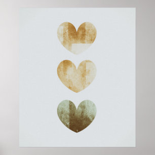 Affiche Love Simple Boho Dessins Boho Chic Aesthétique Boh
