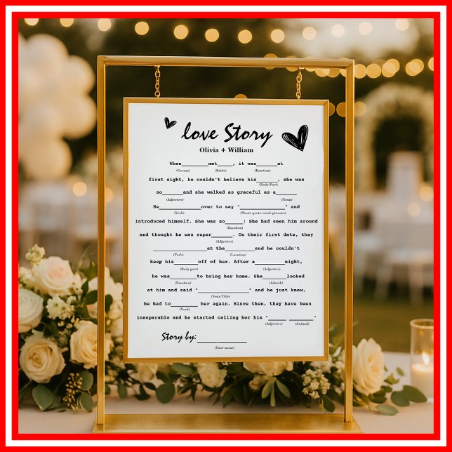 Affiche Love Story Game | Mariage (Créateur téléchargé)