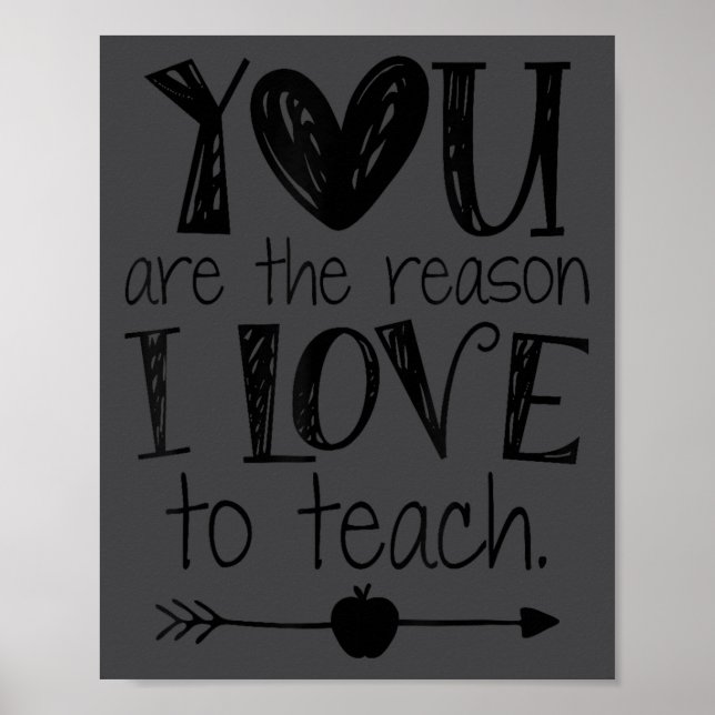 Affiche Love To Teach Sitive Affirmation Motivational Teac (Devant)