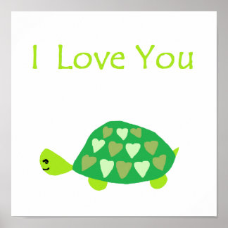 Affiche Love Turtle