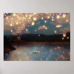 Affiche Love Wish Lanterns paysage