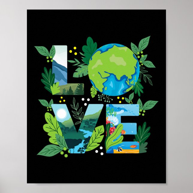 Affiche Love World - De l'environnement Protection Jour de (Devant)