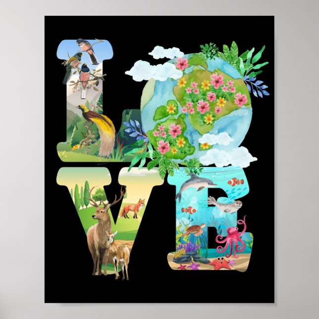 Affiche Love World Earth Day 2022 Planet Environmental (Devant)