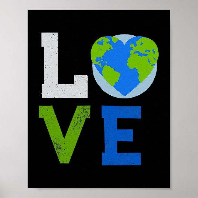 Affiche Love World Jour des terres 2022 Planet De l'enviro (Devant)