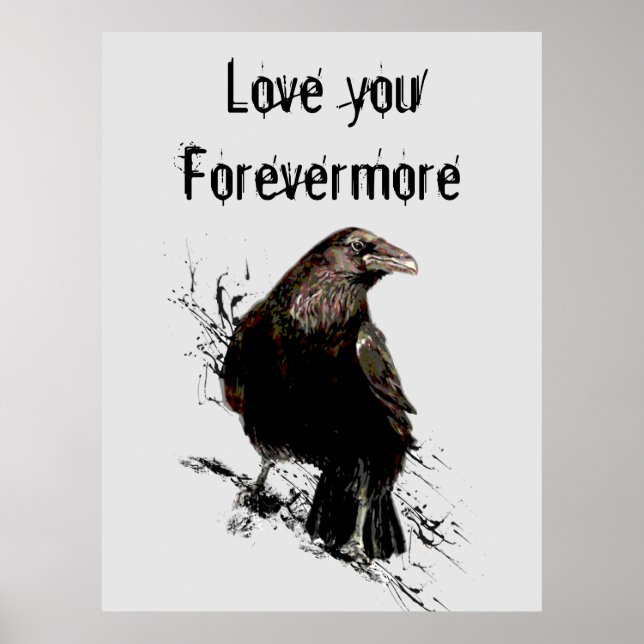 Affiche Love you Forevermore Fun Raven Citation (Devant)