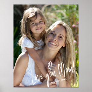 Affiche Love You Mom Fête des mères Imprimer