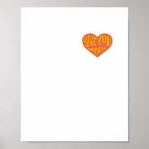 Affiche Love You More Clean Layout Style