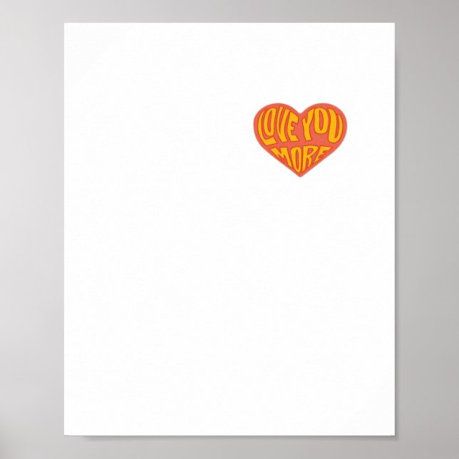 Affiche Love You More Clean Layout Style  (Devant)