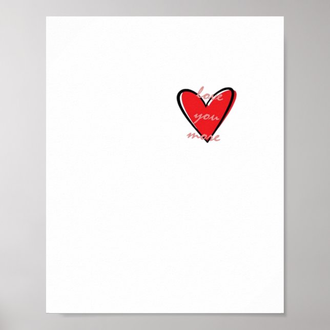 Affiche Love You More Creative Minimal Style  (Devant)
