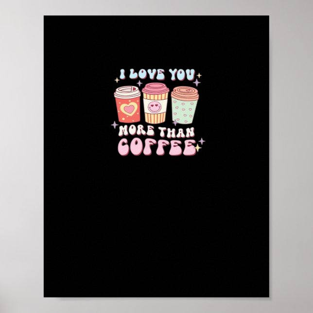 Affiche Love You More Minimal Design  (Devant)