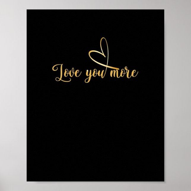 Affiche Love You More Modern Aesthetic  (Devant)