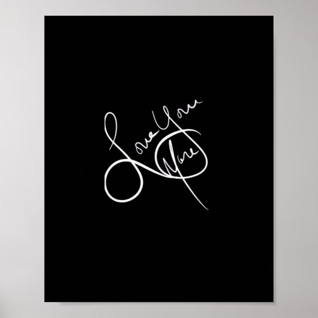 Affiche Love You More Modern Aesthetic  (Devant)