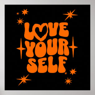 Affiche Love Yourself Wood Wall Art