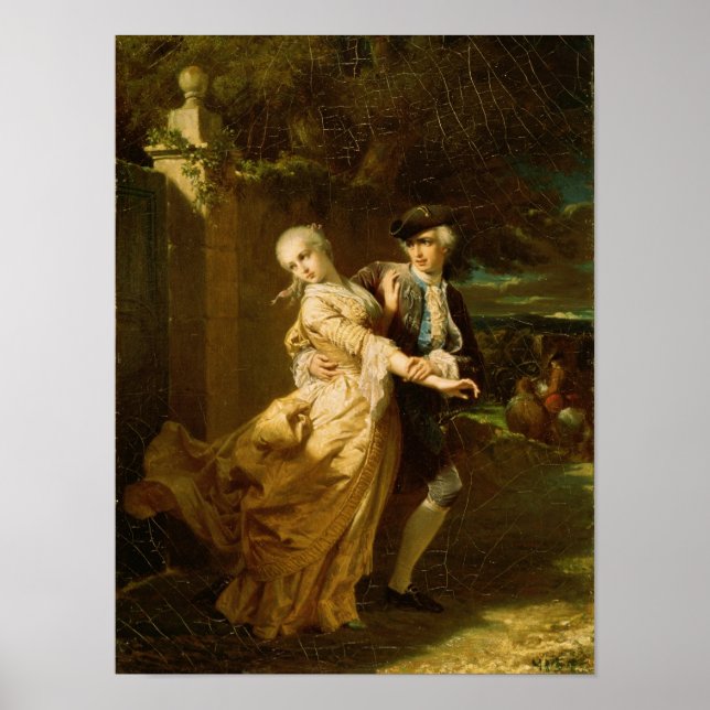 Affiche Lovelace enlevant Clarissa Harlowe, 1867 (Devant)