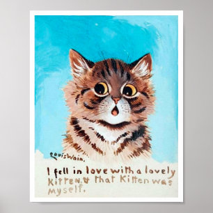 Affiche Lovely Kitten, Louis Wain