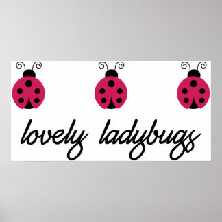 Affiche Lovely Ladybugs