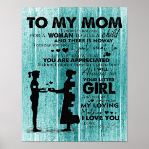 Affiche Lovely Quotes To My Mom Gift For Mother