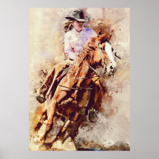 Affiche lovers cowboy western or cowgirl western
