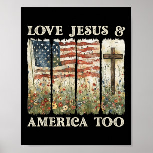 Affiche Loves And Jesus America Too 4 juillet Wildflower