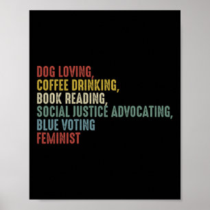Affiche Loving Coffee Boire Livre Lire Justice Sociale