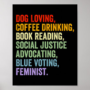 Affiche Loving Coffee Boire Livre Lire Justice Sociale
