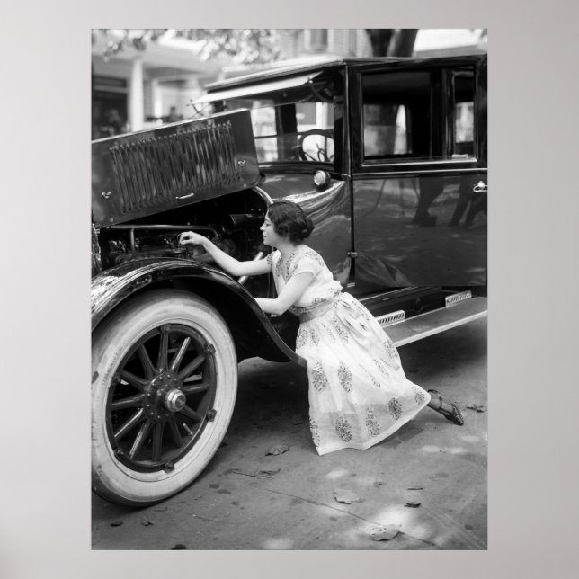Affiche Loving My Old Car, années 1920 (Devant)