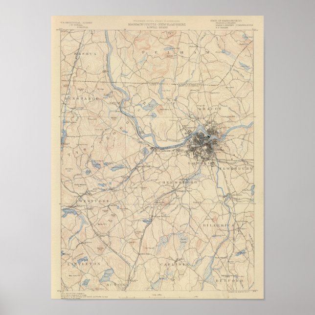 Affiche Lowell, Massachusetts (Devant)
