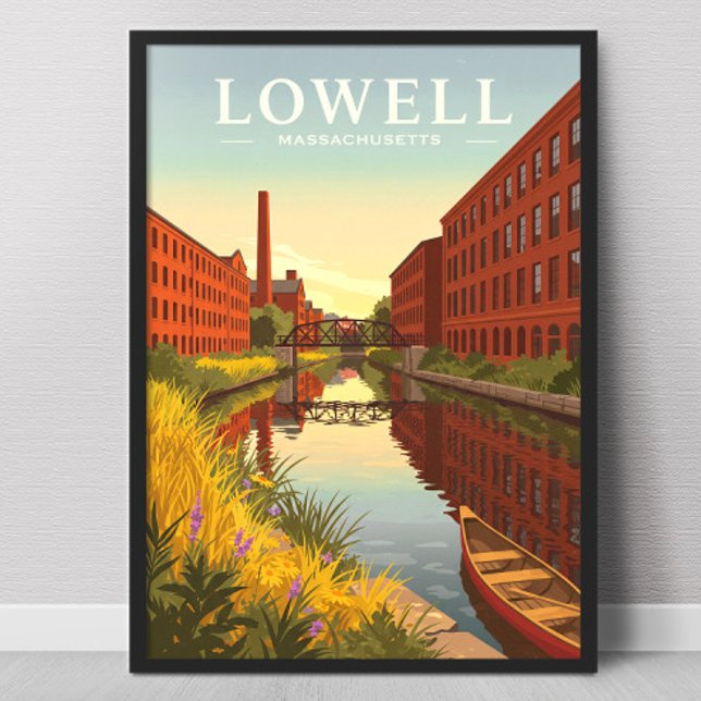Affiche Lowell Massachusetts vintage (Créateur téléchargé)