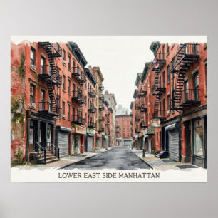 Affiche Lower East Side de Manhattan
