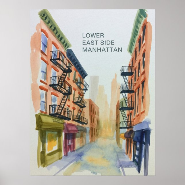Affiche Lower East Side de Manhattan (Devant)