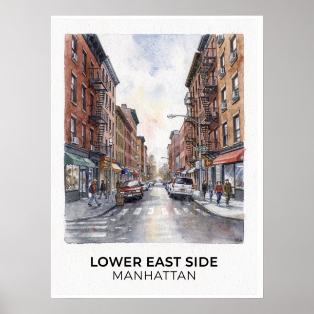 Affiche Lower East Side de Manhattan (Devant)