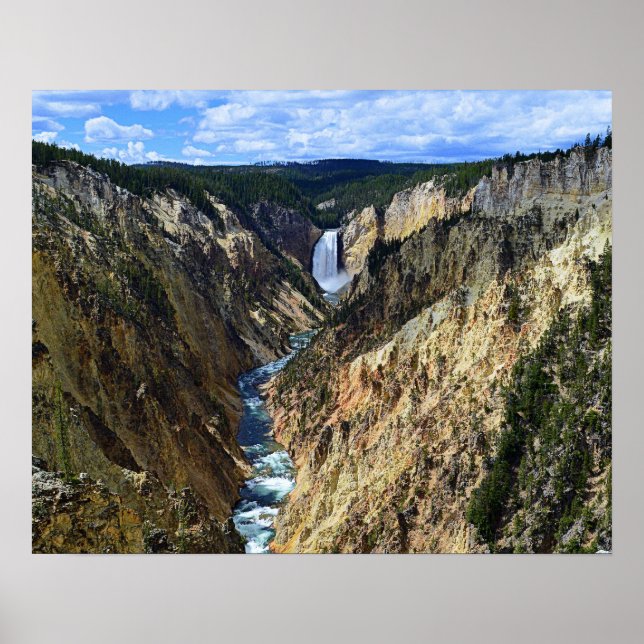 Affiche Lower Yellowstone Falls, parc national Yellowstone (Devant)