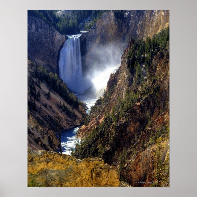 Affiche Lower Yellowstone Falls, Yellowstone National (Devant)
