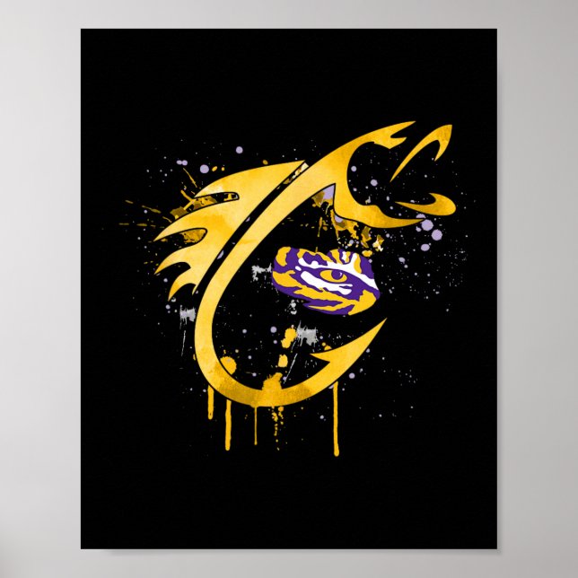 Affiche Lsu Tigers Fishing Fish Hook  (Devant)