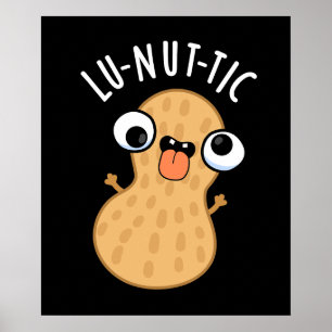 Affiche Lu-nut-ic Drôles de jeux de mots sur les cacahuète