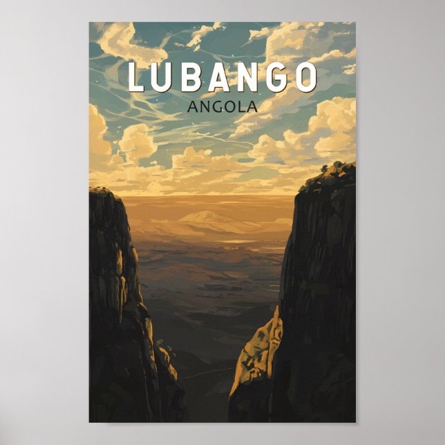 Affiche Lubango Angola Travel Art Vintage (Devant)