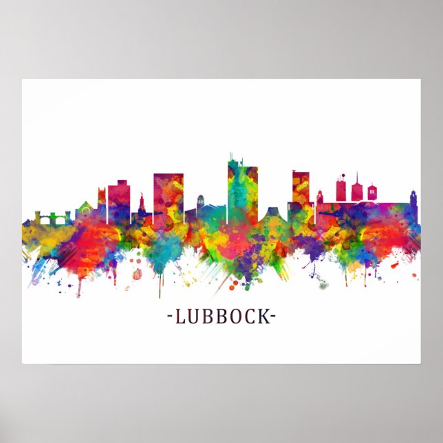 Affiche Lubbock Skyline (Devant)